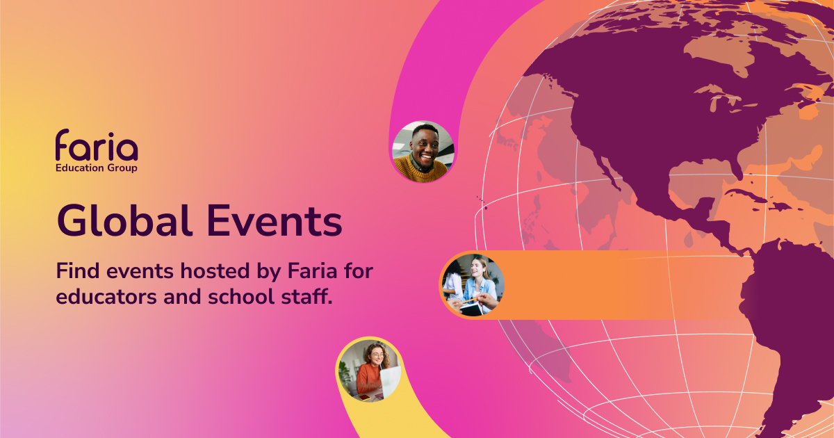 Four-part webinar series: evolving role of assessment in schools and districts — Faria Education Group event banner